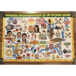 VTG 36x24 Presencia HispanoAmericana En Los Estados Unidos Fort Worth ISD POSTER